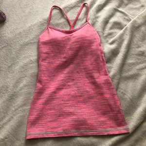 LULU lemon pink racer back workout tank